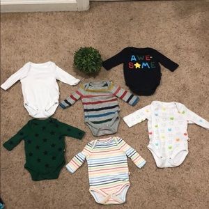 Premie-newborn/boy/Gap/long-sleeve onsies💙